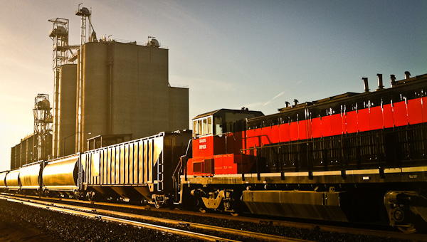 green diesel locomotive